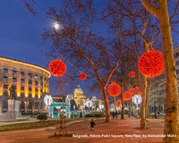 Belgrade Nikola Pašić Square, New Year, by Aleksandar Matić 