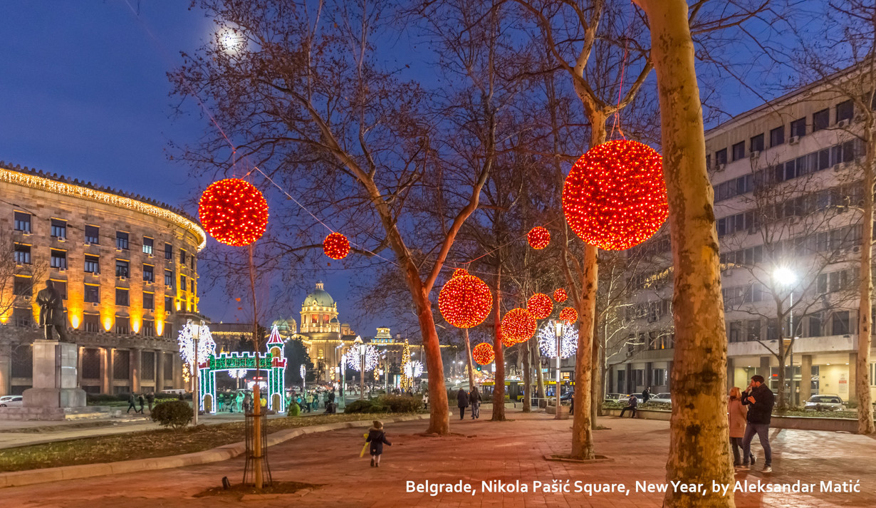 Pašić Square, New Year, by Aleksandar Matić 