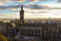 Panoramic view of the main building, University of Glasgow. 